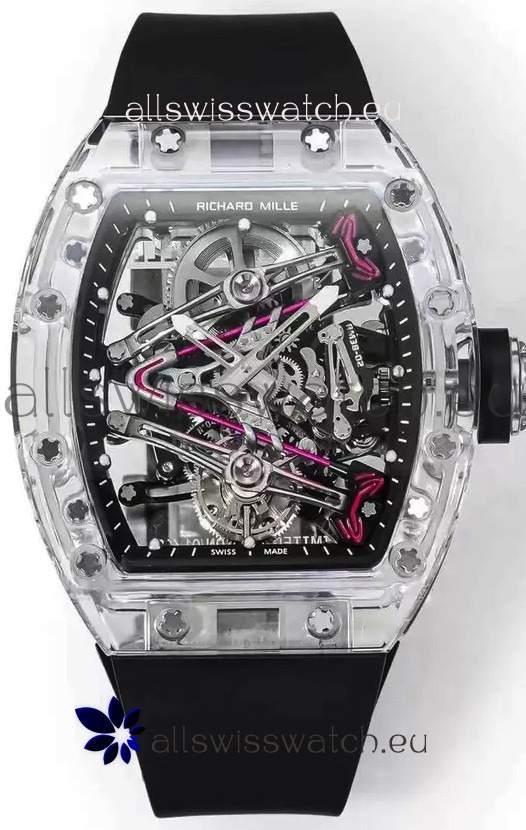 Richard Mille RM38-02 Sapphires Bubba Watson Black Rubber Tourbillon Movement 1:1 Mirror Replica