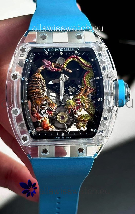 Richard Mille RM51-01 Sapphires Crouching Tiger Hidden Dragon Tourbillon Movement 1:1 Mirror Replica