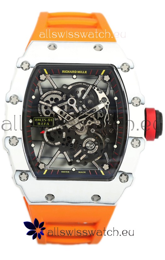 Richard Mille RM35-01 Rafael Nadal Carbon Fiber Casing with Genuine Tourbillon Super Clone Watch