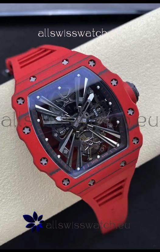 Richard Mille RM12-01 Carbon Fiber Case Genuine Tourbillon Movement 1:1 Mirror Replica Watch