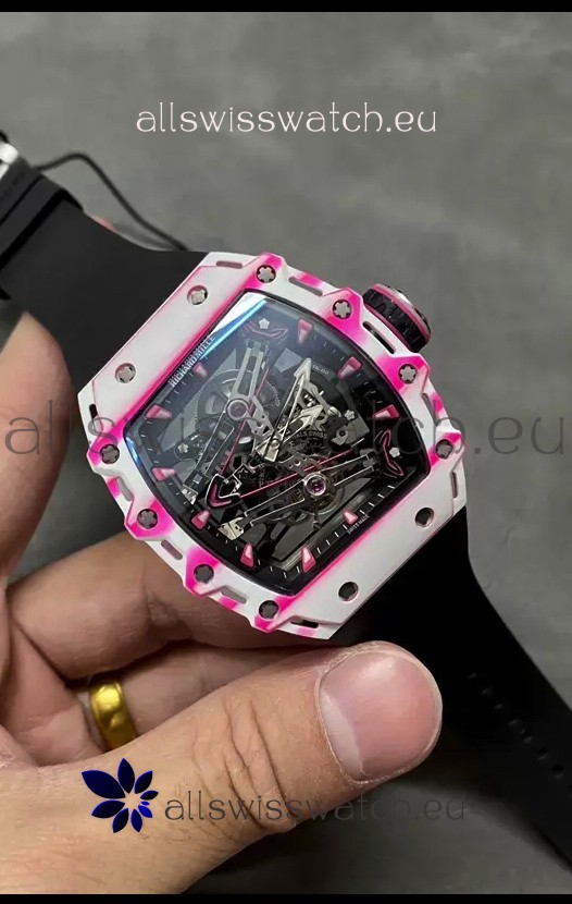 Richard Mille RM38-02 White Carbon Fiber Bubba Watson Genuine Tourbillon Movement 1:1 Mirror Replica