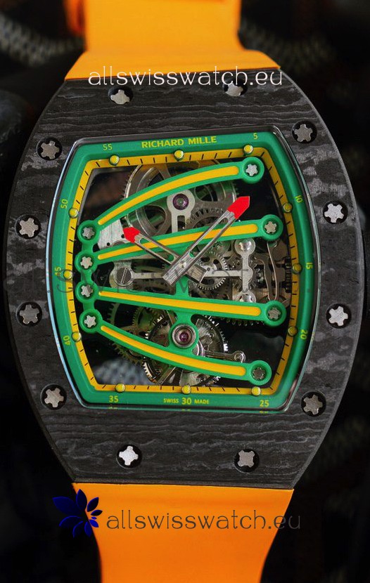 Richard Mille RM59-01 Genuine Tourbillon Movement in Black NTPT Carbon Casing