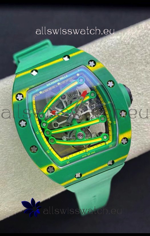 Richard Mille RM59-01 Genuine Tourbillon Movement in Green NTPT Carbon Casing