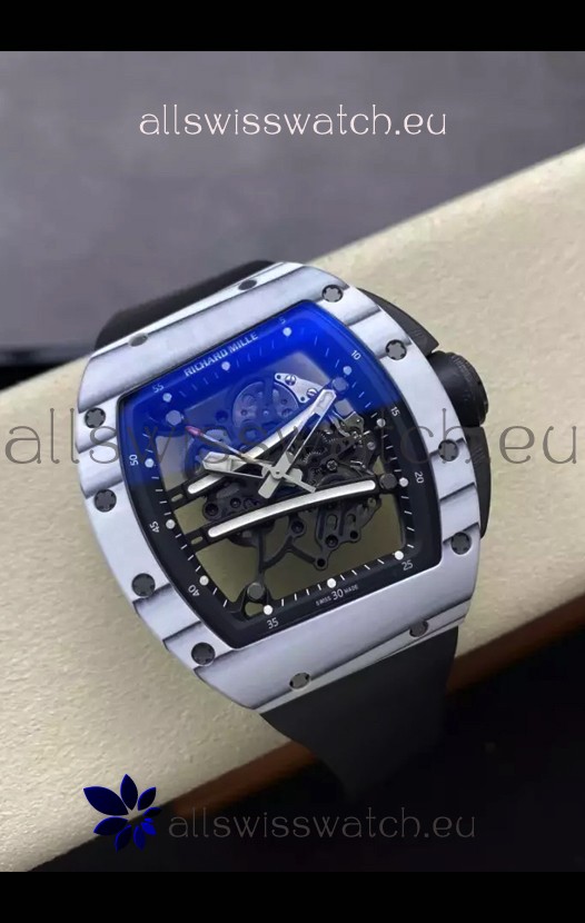 Richard Mille Super Clone RM61-01 Yohan Blake White Quartz NTPT Casing Tourbillon Movement 
