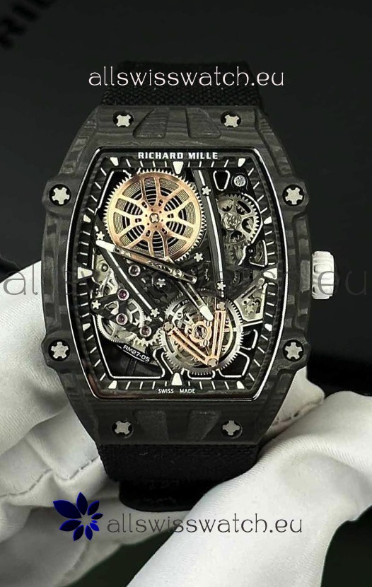 Richard Mille Super Clone 27-05 Black Carbon Casing Swiss Replica Watch 
