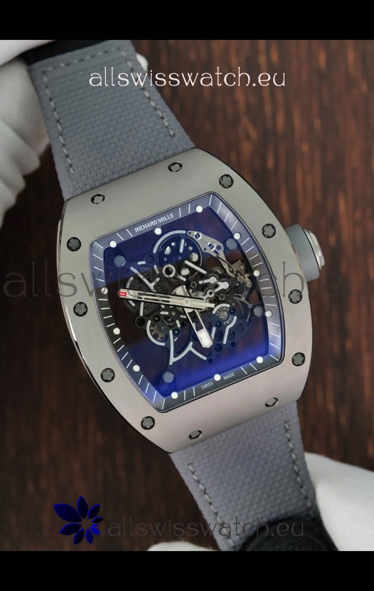 Richard Mille Super Clone RM055 Ceramic/Titanium Grey Casing with Genuine Tourbillon Watch 