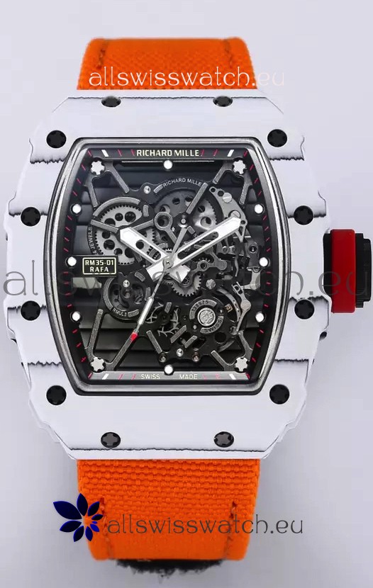 Richard Mille RM35-01 Rafael Nadal Carbon Fiber Casing with Genuine Tourbillon Super Clone Watch