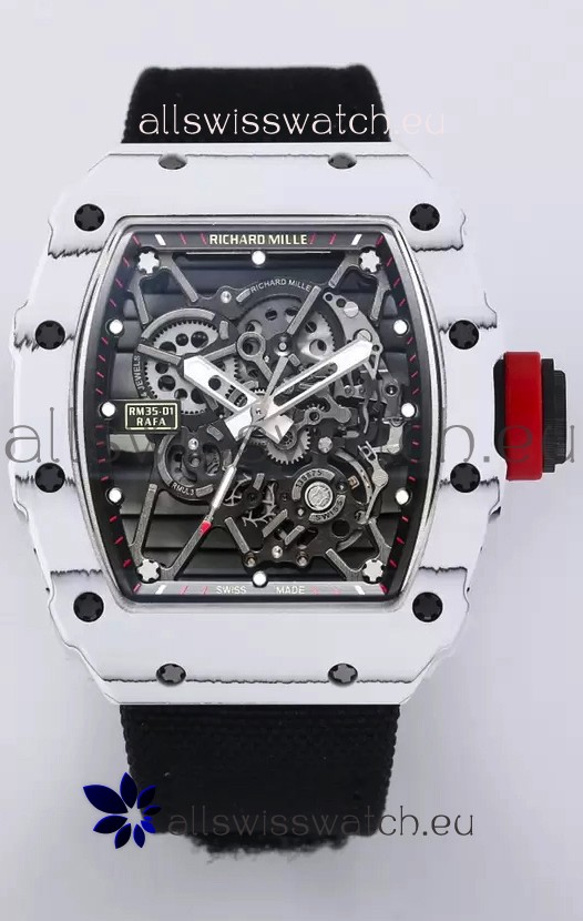 Richard Mille RM35-01 Rafael Nadal Carbon Fiber Casing with Genuine Tourbillon Super Clone Watch