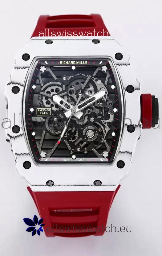 Richard Mille RM35-01 Rafael Nadal Carbon Fiber Casing with Genuine Tourbillon Super Clone Watch