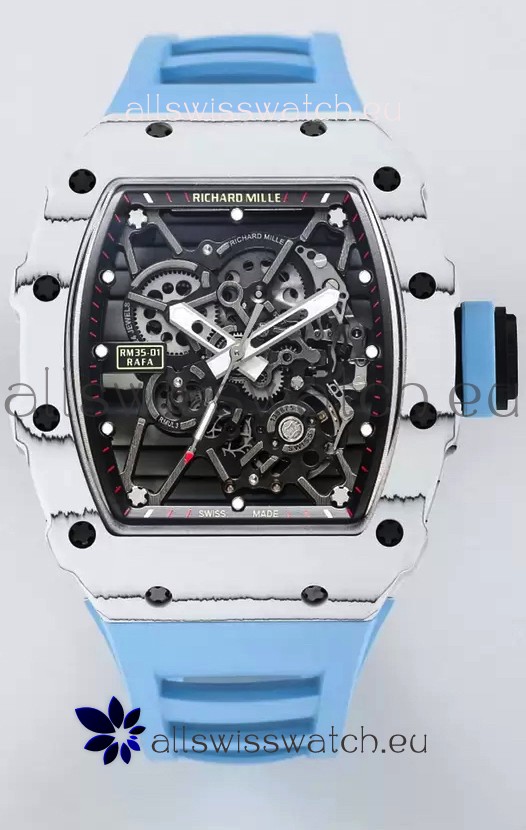 Richard Mille RM35-01 Rafael Nadal Carbon Fiber Casing with Genuine Tourbillon Super Clone Watch