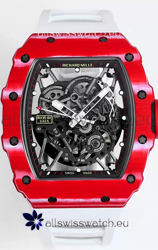 Richard Mille RM35-02 Rafael Nadal Carbon Fiber Casing with Genuine Tourbillon Super Clone Watch