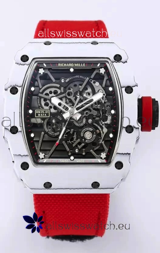 Richard Mille RM35-01 Rafael Nadal Carbon Fiber Casing with Genuine Tourbillon Super Clone Watch