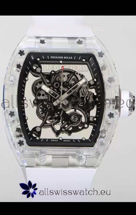 Richard Mille RM055 Transparent Sapphires Casing with Genuine Tourbillon Super Clone Watch