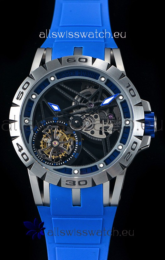 Roger Dubuis Excalibur Spider Flying Tourbillon Skeleton Titanium Casing 1:1 Mirror Swiss Watch