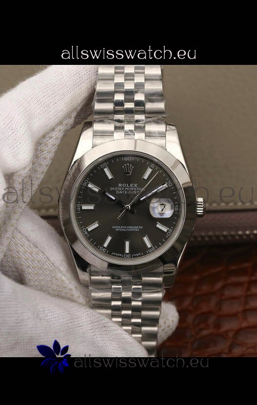 Rolex Datejust 41MM Cal.3135 Movement Swiss Replica Watch in 904L Steel Grey Dial
