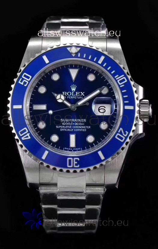 Rolex Submariner Japanese Replica Watch - Ceramic Bezel in Blue Dial/Bezel