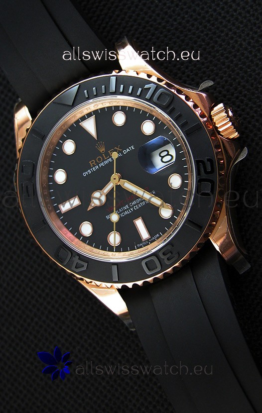 Rolex Yachtmaster Everrose Gold Japanese Replica Watch - 40MM