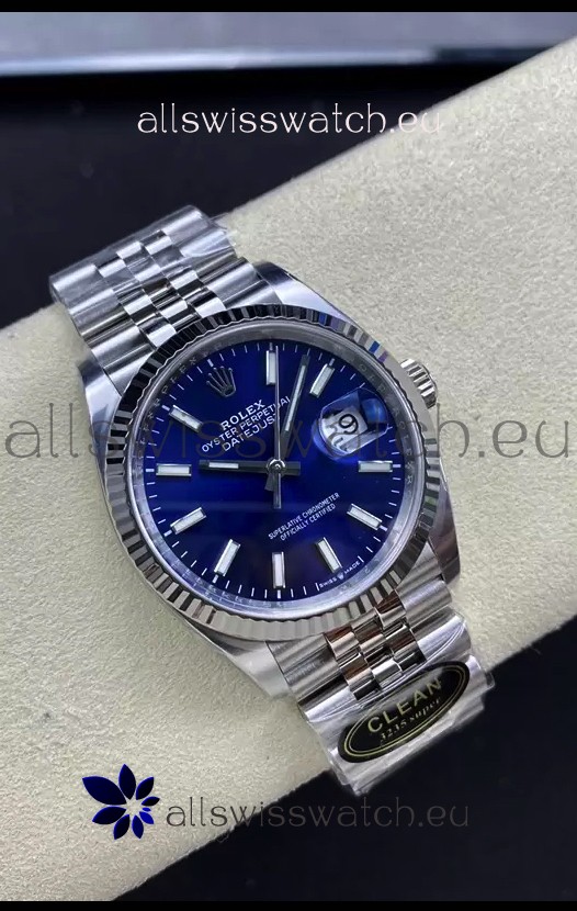 Rolex Datejust Cal.3235 Movement 1:1 Mirror Replica 904L Steel 36MM - Blue Dial