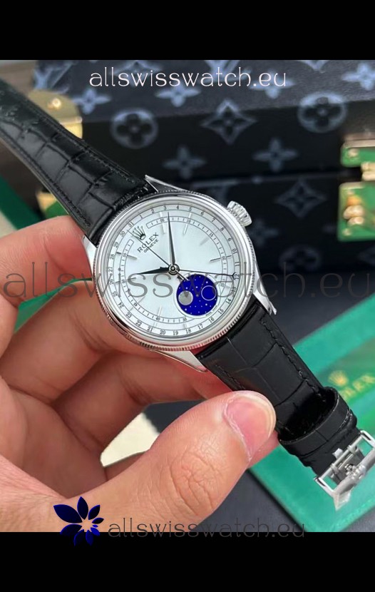 Rolex Cellini Moonphase 904L Stainless Steel REF# 50535 Swiss Replica Watch