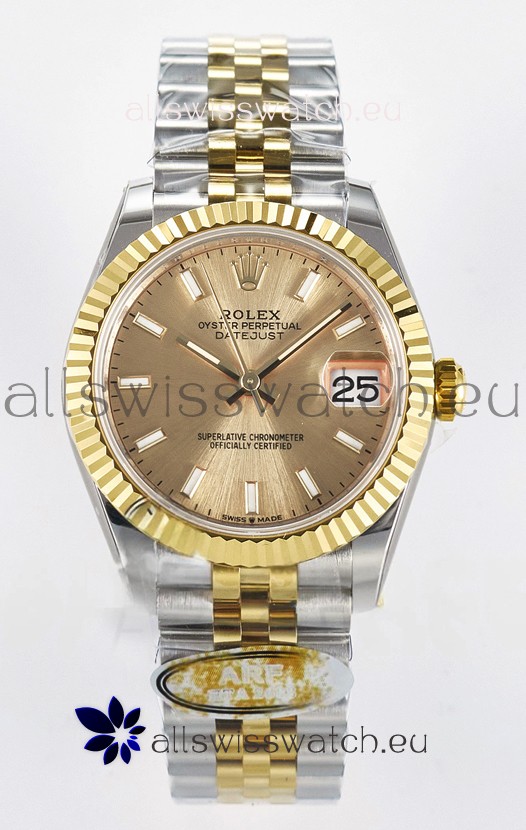 Rolex Super Clone Datejust ETA 2688 Movement 31MM Two Tone Yellow Gold Watch and Dial