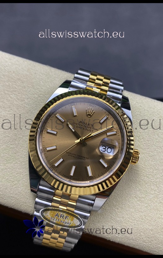 Rolex Datejust M126333 41MM ETA3235 72 Hours Power Gold Dial Jubilee 1:1 Mirror Replica Yellow Gold 904L Steel