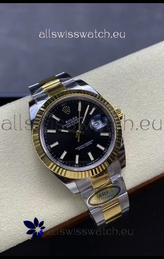 Rolex Datejust M126333 41MM ETA3235 72 Hours Power Black Dial Oyster 1:1 Mirror Replica Yellow Gold 904L Steel