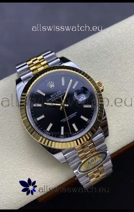 Rolex Datejust M126333 41MM ETA3235 72 Hours Power Black Dial Jubilee 1:1 Mirror Replica Yellow Gold 904L Steel