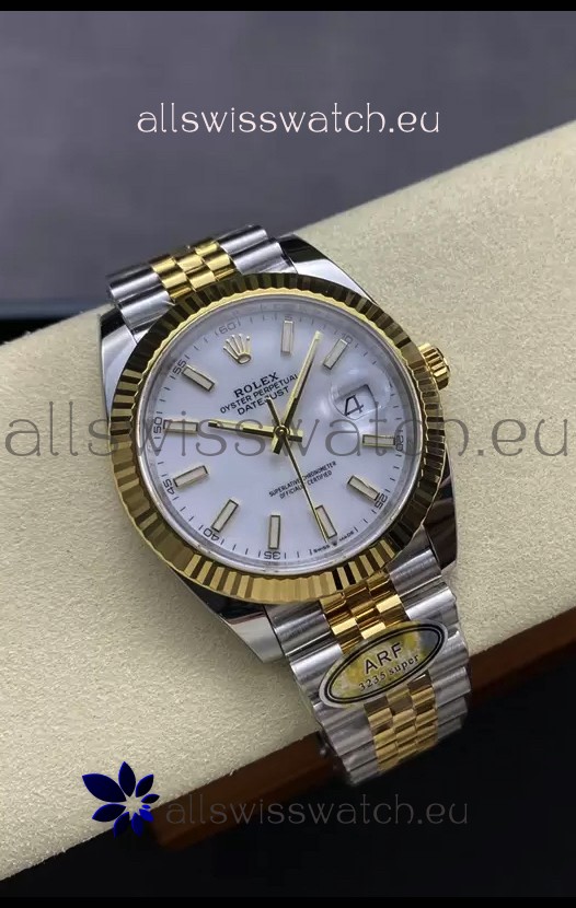 Rolex Datejust M126333 41MM ETA3235 72 Hours Power White Dial Jubilee 1:1 Mirror Replica Yellow Gold 904L Steel