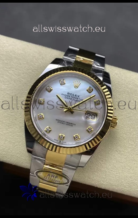 Rolex Datejust M126333 41MM ETA3235 72 Hours Power Pearl Dial Oyster 1:1 Mirror Replica Yellow Gold 904L Steel