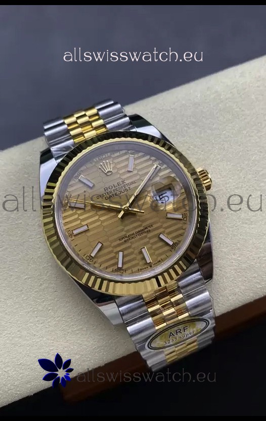 Rolex Datejust M126333 41MM ETA3235 72 Hours Power Fluted Dial Jubilee 1:1 Mirror Replica Yellow Gold 904L Steel