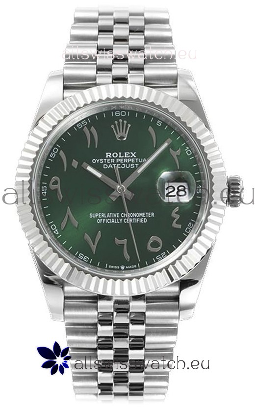 Rolex Datejust M126300 41MM ETA3235 Green Arabic Dial - 904L Steel Casing 