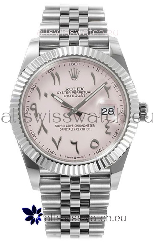 Rolex Datejust M126300 41MM ETA3235 Pink Arabic Dial - 904L Steel Casing 
