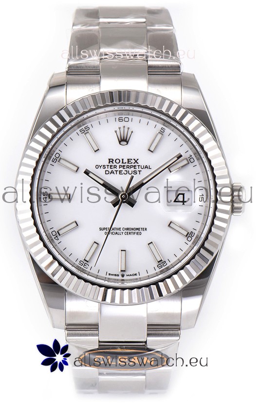 Rolex Datejust 126334 41MM ETA3235 72 Hours Power White Dial Oyster 1:1 Mirror Replica