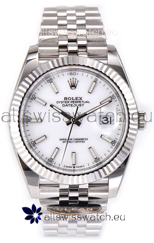 Rolex Datejust 126334 41MM ETA3235 72 Hours Power White Dial Jubilee 1:1 Mirror Replica