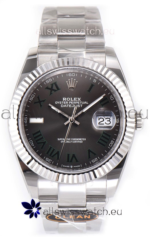 Rolex Datejust 126334 Wimbledon 41MM ETA3235 Slate Dial 72 Hours Power 1:1 Mirror Replica