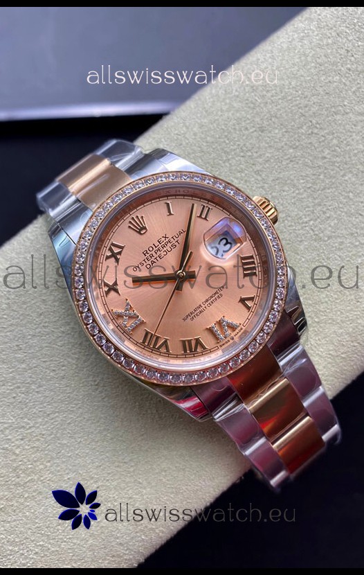 Rolex Datejust 126281RBR-0016 36MM Swiss 1:1 Mirror Replica in 904L Champange Dial