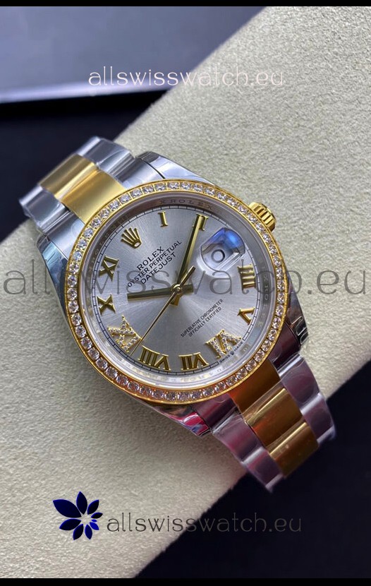 Rolex Datejust 126283RBR-0018 36MM Swiss 1:1 Mirror Replica in 904L Silver Dial