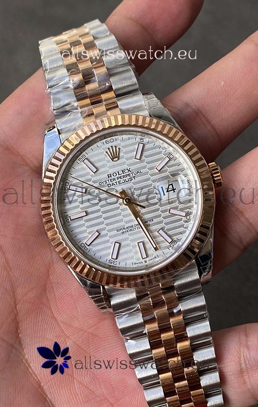Rolex Datejust Cal.3235 Movement 1:1 Mirror Replica 904L Steel 41MM - Silver Fluted Motif Dial