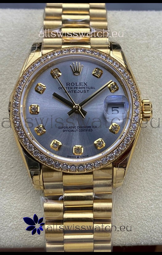 Rolex Datejust 31MM Swiss Watch in 904L Steel Yellow Gold Watch 1:1 Mirror Replica