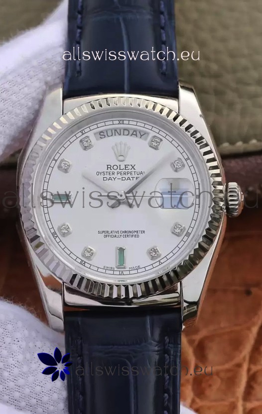 Rolex Day Date 904L Steel Casing Watch in Steel Dial 36MM - 1:1 Mirror Quality 