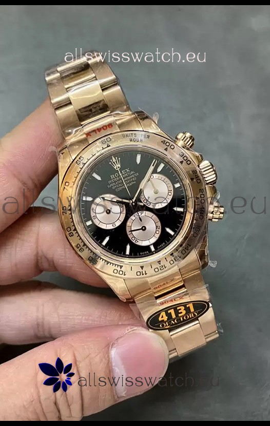 Rolex Daytona REF.126505 Cal 4131 1:1 Swiss Replica Watch - 904L Steel Rose Gold 