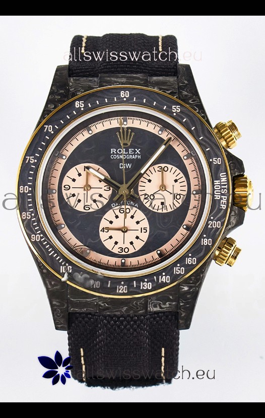 Rolex Daytona Super Clone DiW Edition Carbon Fiber Watch in Grey Dial - Cal.4130 Movement
