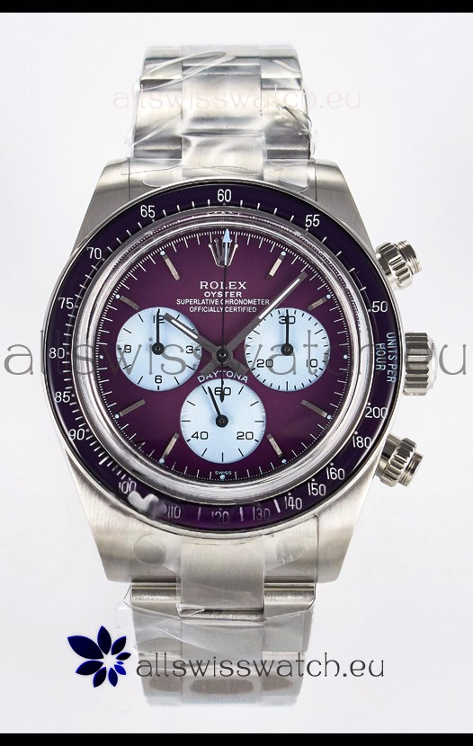 Rolex Daytona Super Clone Artisans De Geneve Edition Maroon Dial Swiss Replica Watch