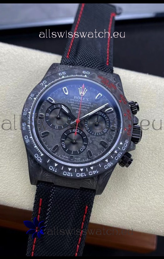 Rolex Daytona DiW All Black Carbon Edition Watch - Forged Cabon Casing 1:1 Mirror Replica
