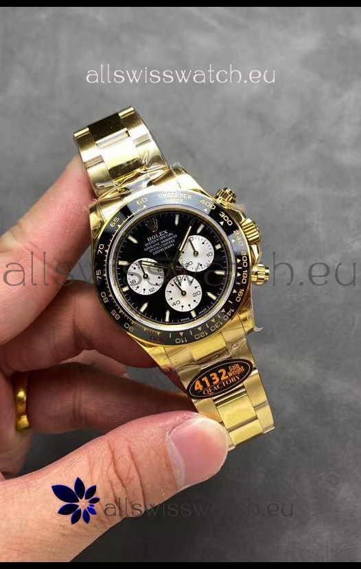 Rolex Cosmograph Daytona M126528 Yellow Gold Black Dial Original Cal.4132 Movement