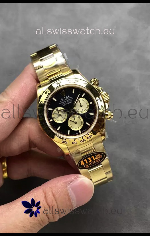Rolex Cosmograph Daytona M126508 Yellow Gold Casing and Black Dial Original Cal.4131 Movement