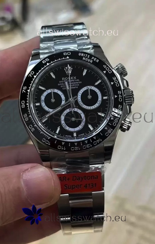 Rolex Cosmograph Daytona M126500LN Black Dial Original Cal.4131 Movement - 904L Steel Watch