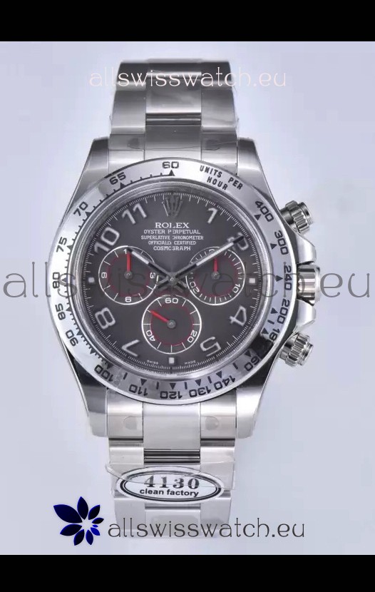 Rolex Cosmograph Daytona M116519 Original Cal.4130 Movement - 904L Steel Watch Grey Dial
