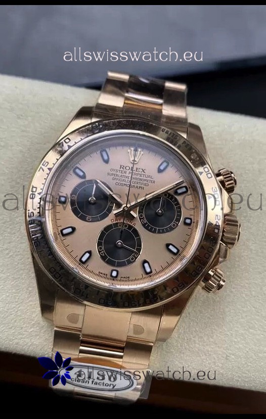 Rolex Cosmograph Daytona M116505-0009 Rose Gold Original Cal.4130 Movement - 904L Steel Watch