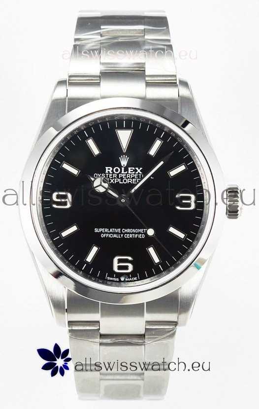 Rolex Explorer I Super Clone M124270 Black Dial 40MM - 904L Steel in ETA 3230 Movement